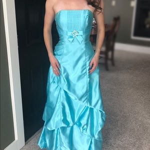 Baby blue full length prom/pageant gown